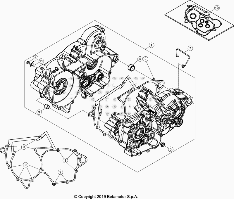 Spare part for BETA 300  ENDURO RR 300 2T 2021 - Carter