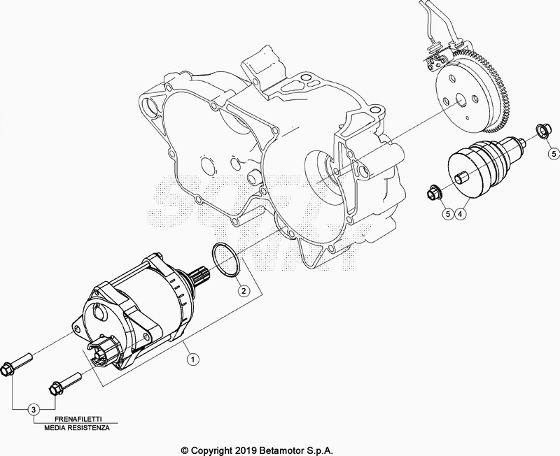 Spare part for BETA 300  ENDURO RR 300 2T 2021 - Démarreur électrique