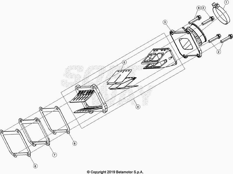Spare part for BETA 300  ENDURO RR 300 2T 2021 - Boite à clapet