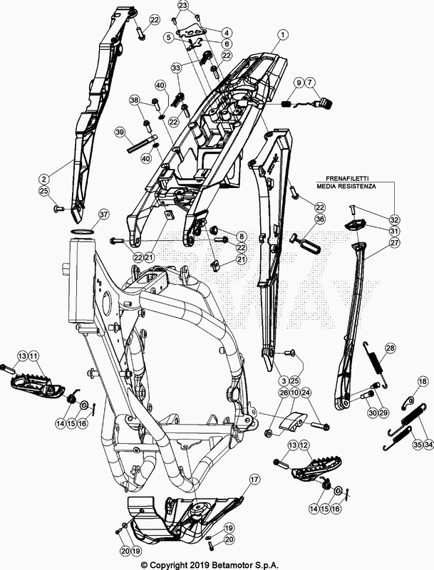 Spare parts for BETA 300  ENDURO RR 300 2T 2021 - Accessoires du châssis
