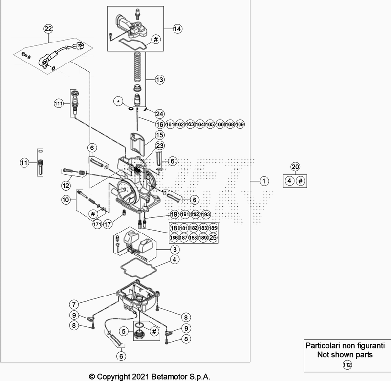 Spare part for BETA 300  ENDURO RR 300 2T RACING 2024 - Carburateur